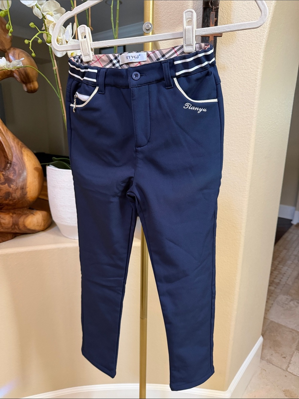 TTYGJ T100 Golf fleece-lined girls pants